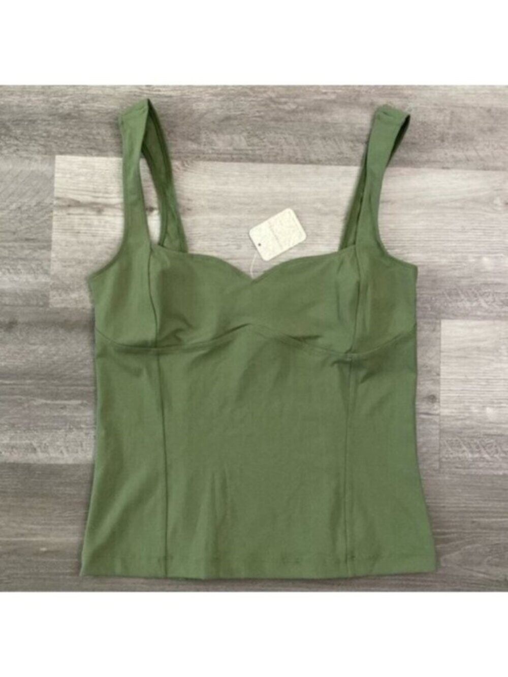 Intimately Free People NEW Somewhere Sometime Cami Tank Evergreen Green Medium - Picture 1 of 9